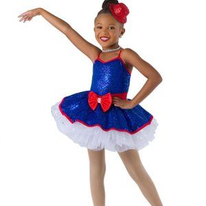 Blue, Red, & White Dress with Tutu Costume Gallery